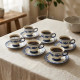 Coffee Cup and Saucer Set - 6 Pcs